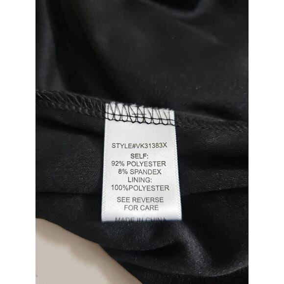 Adrienne Vittadini~Woman Plus Size 1X~ Black/White Floral Lace Lined Boho Blouse - Picture 10 of 14